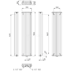 Atlas Designradiator | 39x180 Cm Mat Wit 3990 Watt Aluminium Centrale Verwarming -Badkamer Verkoopwinkel atlas designradiator 39x180 cm mat wit 3990 watt aluminium centrale verwarming dr67 0818swn 5