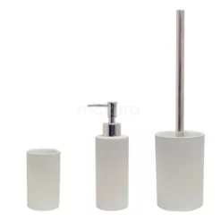 Badkamer Accessoires Set Solid. Lichtgrijs