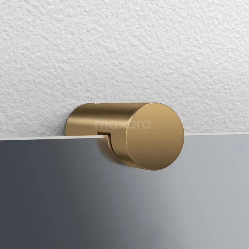 Badkamerspiegel Solo 100cm Rond Spiegelhouders Rond Goud 2 Badkamerspiegel Solo 100cm Rond Spiegelhouders Rond Goud - Afbeelding 2