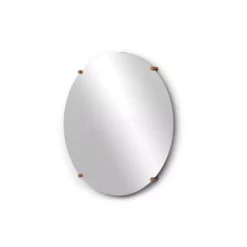 Badkamerspiegel Solo 60cm Rond Spiegelhouders Rond Koper