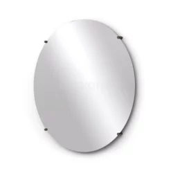 Badkamerspiegel Solo 80 Cm Rond Spiegelhouders Rond Zwart Chroom