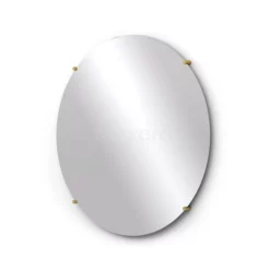 Badkamerspiegel Solo 80cm Rond Spiegelhouders Rond Goud