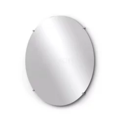 Badkamerspiegel Solo 80cm Rond Spiegelhouders Rond Rvs