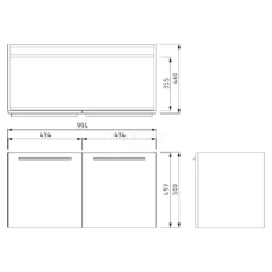 Box Badkamermeubel Met Wastafel | 100 Cm Mat Zwart Front Keramiek 2 Deuren -Badkamer Verkoopwinkel box badkamermeubel met wastafel 100 cm mat zwart front keramiek 2 deuren bma007292 2