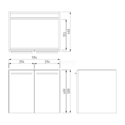 Box Badkamermeubel Met Wastafel | 60 Cm Grijs Front Keramiek 2 Deuren -Badkamer Verkoopwinkel box badkamermeubel met wastafel 60 cm grijs front keramiek 2 deuren bma005502 2