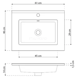 Box Badkamermeubel Met Wastafel | 60 Cm Grijs Front Keramiek 2 Deuren -Badkamer Verkoopwinkel box badkamermeubel met wastafel 60 cm grijs front keramiek 2 deuren bma005502 3