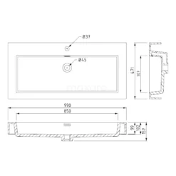 Canto Badkamermeubel Met Wastafel | 100 Cm Donkerbruin Essen Front Mineraalmarmer 2 Lage Lades Onder Elkaar -Badkamer Verkoopwinkel canto badkamermeubel met wastafel 100 cm donkerbruin essen front mineraalmarmer 2 lage lades onder elkaar f02 100022804 4