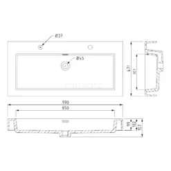 Canto Badkamermeubel Met Wastafel | 100 Cm Mat Zwart Front Mineraalmarmer 2 Lades Onder Elkaar -Badkamer Verkoopwinkel canto badkamermeubel met wastafel 100 cm mat zwart front mineraalmarmer 2 lades onder elkaar f02 100022102 5