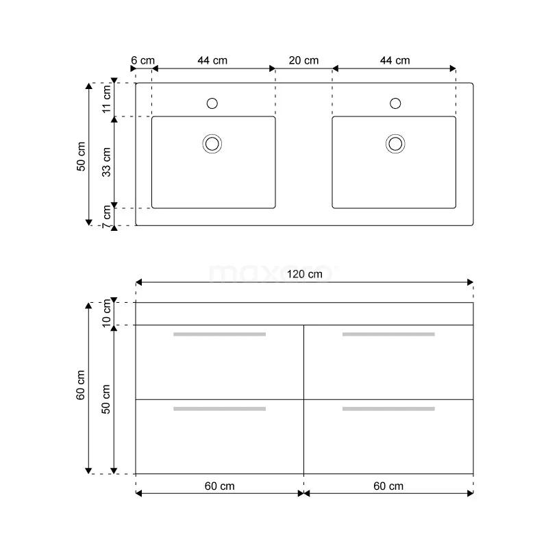 Canto Badkamermeubel Met Wastafel | 120 Cm Donkerbruin Essen Front Mineraalmarmer 4 Lades 3 Canto Badkamermeubel Met Wastafel | 120 Cm Donkerbruin Essen Front Mineraalmarmer 4 Lades - Afbeelding 3