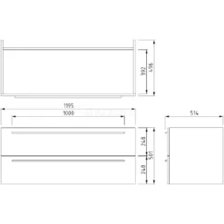 Canto Badkamermeubel Met Wastafel | 120 Cm Hoogglans Wit Front Mineraalmarmer 2 Lades Onder Elkaar -Badkamer Verkoopwinkel canto badkamermeubel met wastafel 120 cm hoogglans wit front mineraalmarmer 2 lades onder elkaar f02 120020402 3