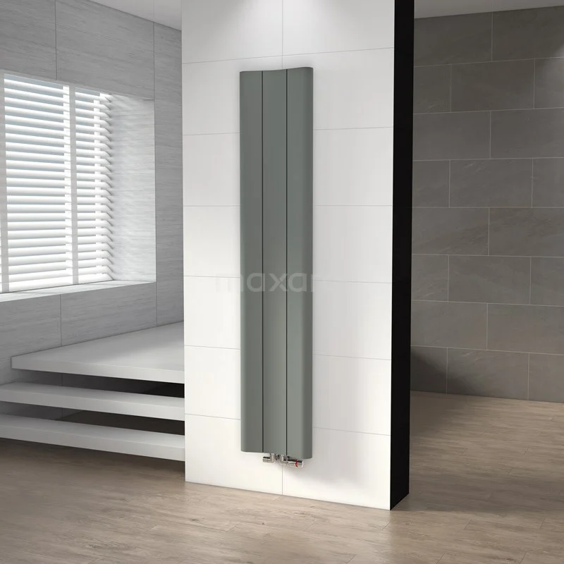 Carme Designradiator | 37x180 Cm Lichtgrijs 774 Watt Aluminium Centrale Verwarming 2 Carme Designradiator | 37x180 Cm Lichtgrijs 774 Watt Aluminium Centrale Verwarming - Afbeelding 2