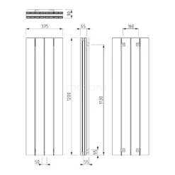 Ceres Designradiator | 37,5x120 Cm Hoogglans Wit 1285 Watt Aluminium Centrale Verwarming -Badkamer Verkoopwinkel ceres designradiator 375x120 cm hoogglans wit 1285 watt aluminium centrale verwarming dr55 0412gwn 4