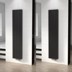 Ceres Designradiator | 37,5x180 Cm Mat Zwart 1504 Watt Aluminium Centrale Verwarming