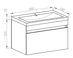 Curve Badkamermeubel Met Wastafel | 80 Cm Donkerbruin Essen Front Mineraalmarmer 1 Lade 9 Curve Badkamermeubel Met Wastafel | 80 Cm Donkerbruin Essen Front Mineraalmarmer 1 Lade -Badkamer Verkoopwinkel curve badkamermeubel met wastafel 80 cm donkerbruin essen front mineraalmarmer 1 lade f01 080012801 4