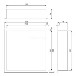 Douchenis Inbouw, RVS 5 Douchenis Inbouw, RVS -Badkamer Verkoopwinkel douchenis inbouw rvs 230 0303 2