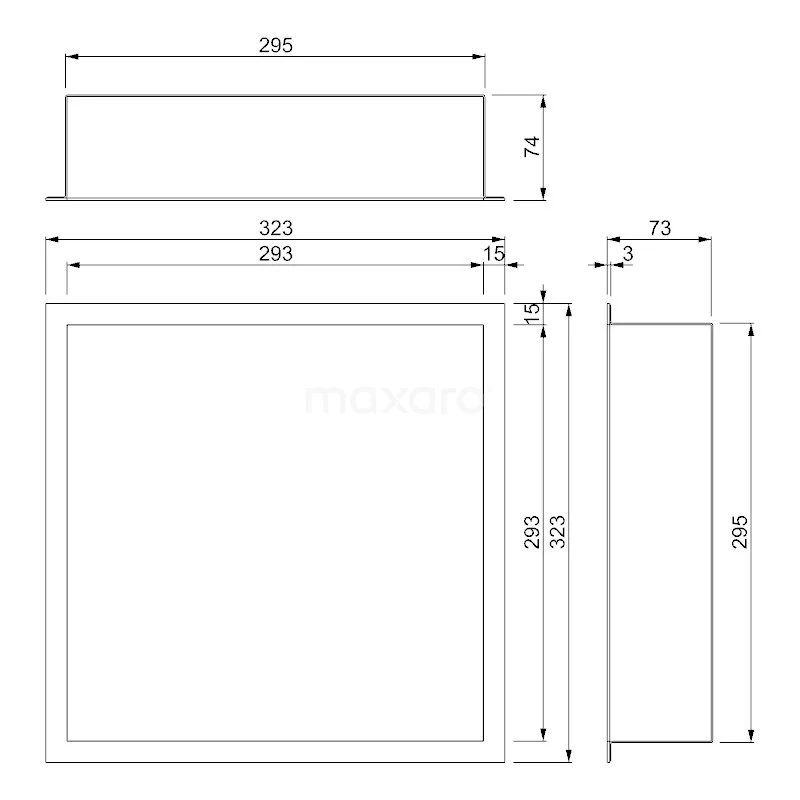 Douchenis Inbouw, RVS 3 Douchenis Inbouw, RVS - Afbeelding 3