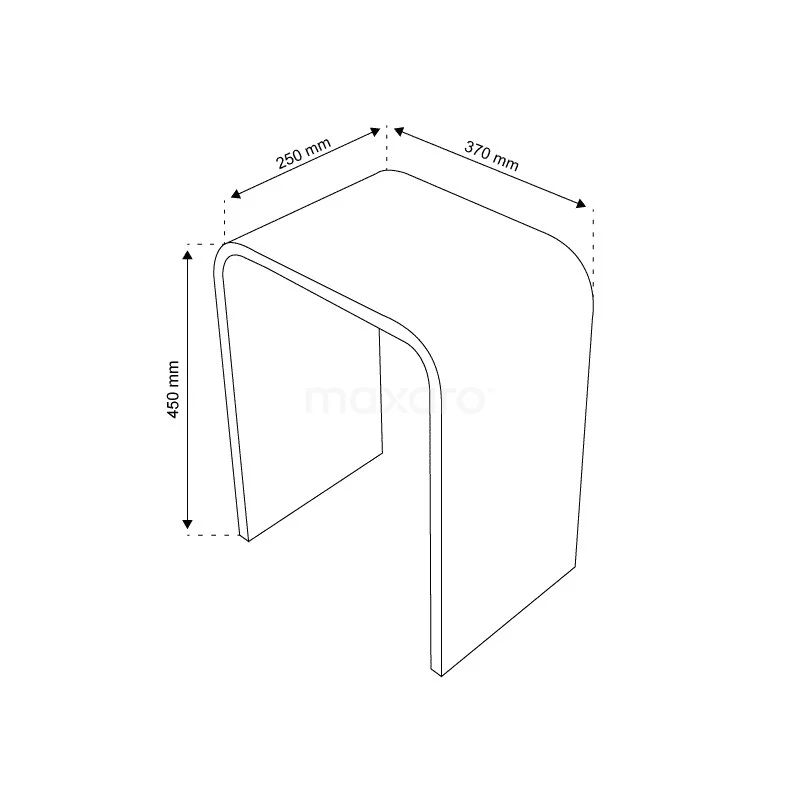 Douchestoel Helder Acryl 2 Douchestoel Helder Acryl - Afbeelding 2