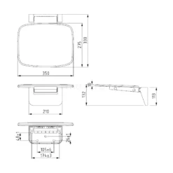 Douchestoel Wit Wandmontage 7 Douchestoel Wit Wandmontage -Badkamer Verkoopwinkel douchestoel wit wandmontage ds 001w 3