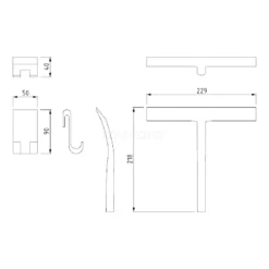 Douchewisser, Hangend, Glasbevestiging, Grijs 9 Douchewisser, Hangend, Glasbevestiging, Grijs -Badkamer Verkoopwinkel douchewisser hangend glasbevestiging grijs 109107g 4