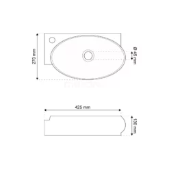 Fonteintje WC Clasico Keramiek Wit Kraangat Links Met Overloop 5 Fonteintje WC Clasico Keramiek Wit Kraangat Links Met Overloop -Badkamer Verkoopwinkel fonteintje wc clasico keramiek wit kraangat links met overloop k110 1080 2