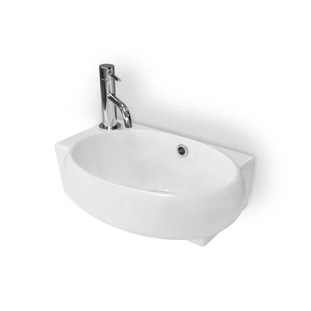 Fonteintje WC Clasico Keramiek Wit Kraangat Links Met Overloop 1 Fonteintje WC Clasico Keramiek Wit Kraangat Links Met Overloop