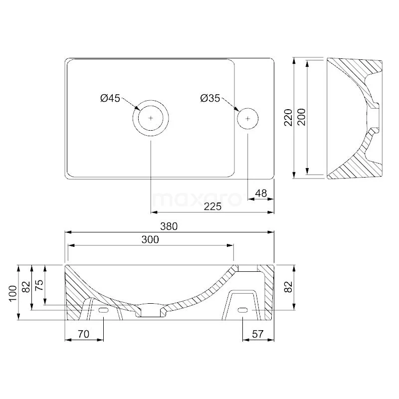 Fonteintje WC Clasico Keramiek Wit Kraangat Rechts 2 Fonteintje WC Clasico Keramiek Wit Kraangat Rechts - Afbeelding 2