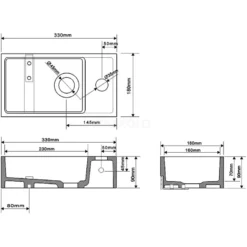 Fonteintje WC Mintra Solid Surface Mat Wit Kraangat Rechts 5 Fonteintje WC Mintra Solid Surface Mat Wit Kraangat Rechts -Badkamer Verkoopwinkel fonteintje wc mintra solid surface mat wit kraangat rechts m110 1016 2