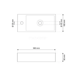 Fonteintje WC Novanta Natuursteen Blue Stone Kraangat Links 5 Fonteintje WC Novanta Natuursteen Blue Stone Kraangat Links -Badkamer Verkoopwinkel fonteintje wc novanta natuursteen blue stone kraangat links n118 1011 2