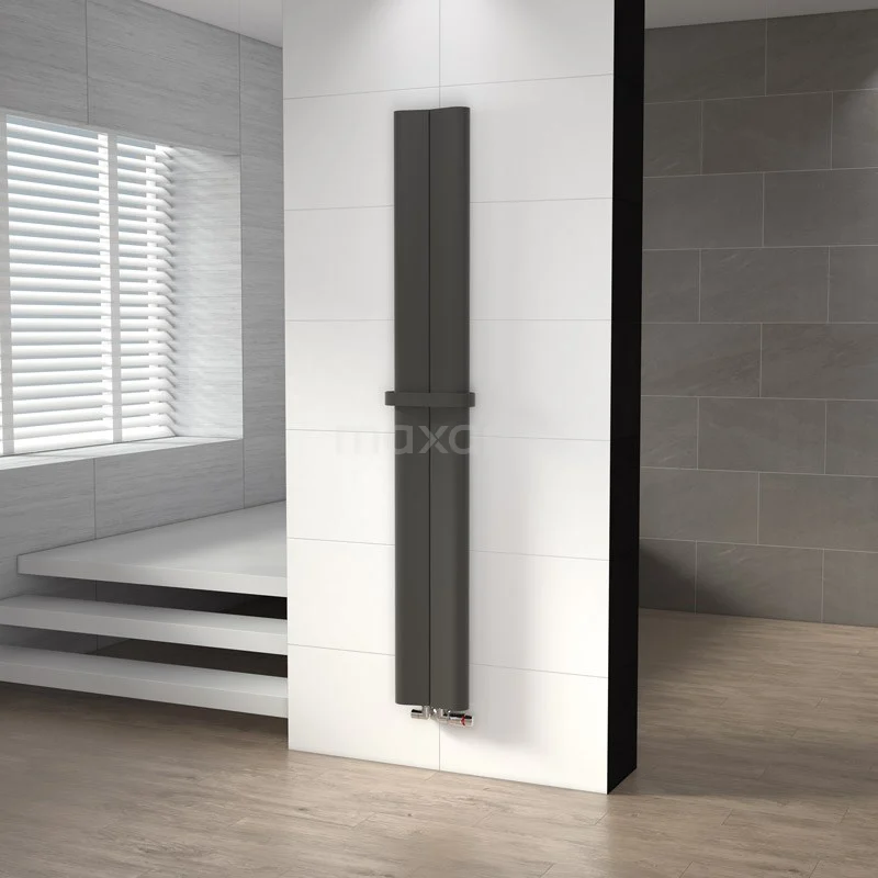 Handdoekbeugel Designradiator Mat Donkergrijs Metallic 2 Handdoekbeugel Designradiator Mat Donkergrijs Metallic - Afbeelding 2