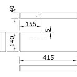 Handdoekbeugel Designradiator RVS Brushed Steel Mat Wit Recht -Badkamer Verkoopwinkel handdoekbeugel designradiator rvs brushed steel mat wit recht dra15sw 2