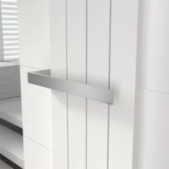 Handdoekbeugel Designradiator RVS Brushed Steel Recht -Badkamer Verkoopwinkel handdoekbeugel designradiator rvs brushed steel recht dra15rm 2
