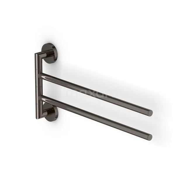 Handdoekenrek Radius Black Chrome, Draaibaar, Zwart Chroom 1 Handdoekenrek Radius Black Chrome, Draaibaar, Zwart Chroom