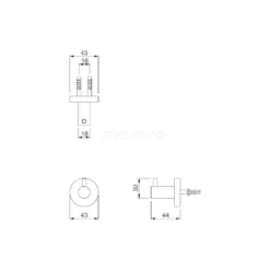 Handdoekhaak Radius Gold, Goud -Badkamer Verkoopwinkel handdoekhaak radius gold goud 150 0602gg 2