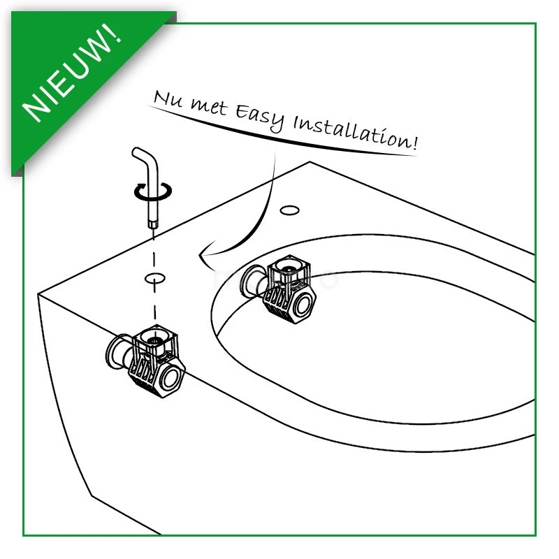 Hangend Toilet Diverso Spoelrand Wit 4 Hangend Toilet Diverso Spoelrand Wit - Afbeelding 4