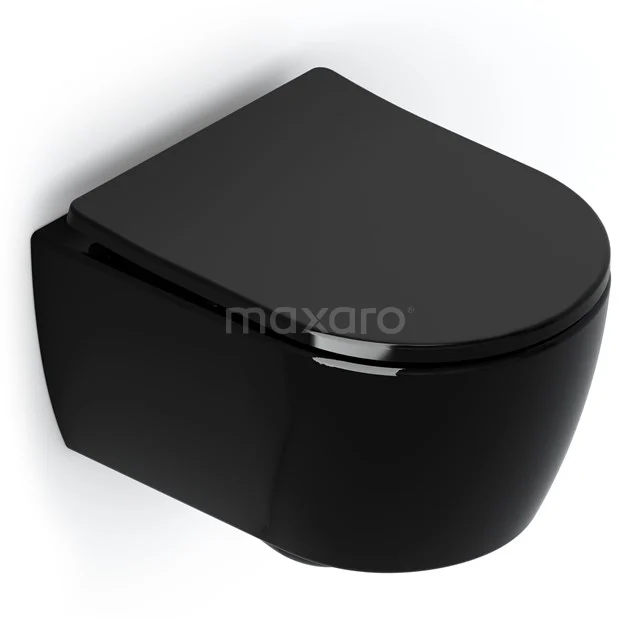 Hangend Toilet Senza Easy Clean Zwart Verkort Toilet 1 Hangend Toilet Senza Easy Clean Zwart Verkort Toilet