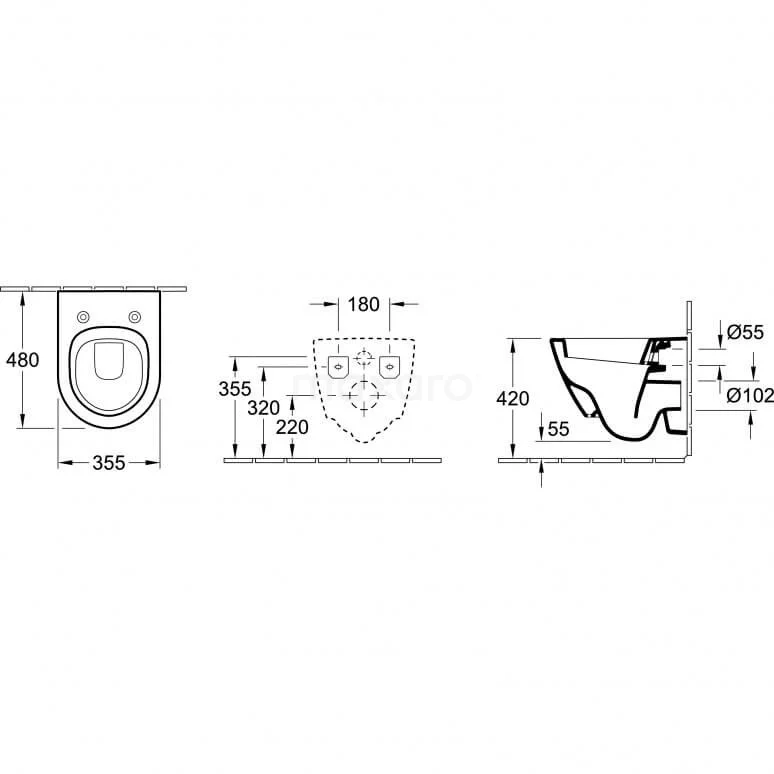 Hangend Toilet Villeroy En Boch Subway 2.0 Spoelrand Wit Verkort Toilet 3 Hangend Toilet Villeroy En Boch Subway 2.0 Spoelrand Wit Verkort Toilet - Afbeelding 3