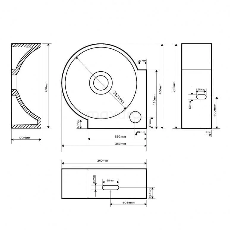 Hoekfontein WC Mintra Mineraalmarmer Glanzend Wit 3 Hoekfontein WC Mintra Mineraalmarmer Glanzend Wit - Afbeelding 3