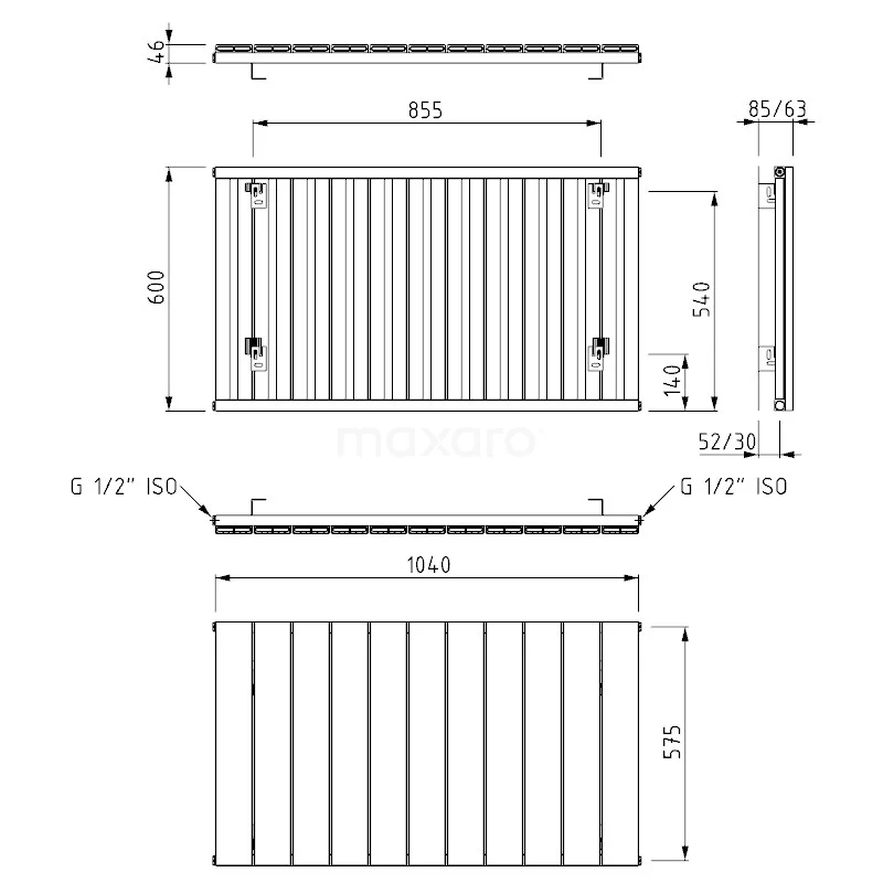 Jupiter Designradiator | 104x60 Cm Lichtgrijs 1173 Watt Aluminium Centrale Verwarming 2 Jupiter Designradiator | 104x60 Cm Lichtgrijs 1173 Watt Aluminium Centrale Verwarming - Afbeelding 2