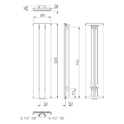 Jupiter Designradiator | 28x120 Cm Hoogglans Wit 525 Watt Aluminium Centrale Verwarming -Badkamer Verkoopwinkel jupiter designradiator 28x120 cm hoogglans wit 525 watt aluminium centrale verwarming dr52 0312gwn 4