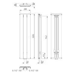 Jupiter Designradiator | 28x120 Cm Mat Wit 525 Watt Aluminium Centrale Verwarming -Badkamer Verkoopwinkel jupiter designradiator 28x120 cm mat wit 525 watt aluminium centrale verwarming dr52 0312swn 4