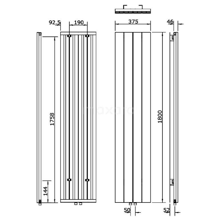 Jupiter Designradiator | 37,5x180 Cm Hoogglans Wit 1052 Watt Aluminium Centrale Verwarming 6 Jupiter Designradiator | 37,5x180 Cm Hoogglans Wit 1052 Watt Aluminium Centrale Verwarming - Afbeelding 6