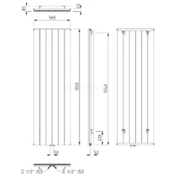Jupiter Designradiator | 56,5x180 Cm Mat Zwart 1577 Watt Aluminium Centrale Verwarming 9 Jupiter Designradiator | 56,5x180 Cm Mat Zwart 1577 Watt Aluminium Centrale Verwarming -Badkamer Verkoopwinkel jupiter designradiator 565x180 cm mat zwart 1577 watt aluminium centrale verwarming dr52 0618sbn 4