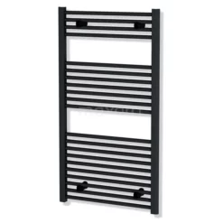 Mars Handdoekradiator | 60x110 Cm Mat Zwart 559 Watt Staal Centrale Verwarming