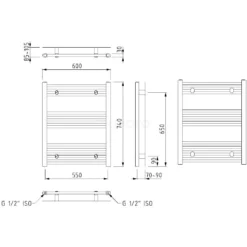 Mars Handdoekradiator | 60x74 Cm Donkergrijs 339 Watt Staal Centrale Verwarming 9 Mars Handdoekradiator | 60x74 Cm Donkergrijs 339 Watt Staal Centrale Verwarming -Badkamer Verkoopwinkel mars handdoekradiator 60x74 cm donkergrijs 339 watt staal centrale verwarming dr16 0607rd 4