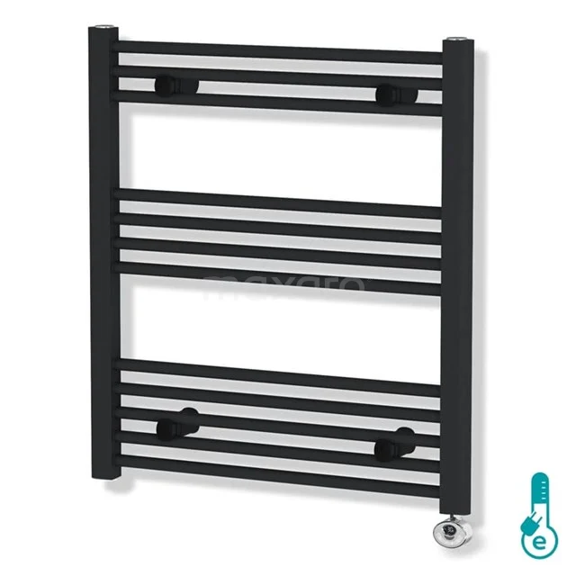 Mars Handdoekradiator Elektrisch | 60x74 Cm Mat Zwart 339 Watt Staal 1 Mars Handdoekradiator Elektrisch | 60x74 Cm Mat Zwart 339 Watt Staal