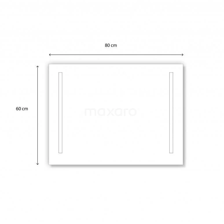 Meso Badkamerspiegel Met Ledverlichting | 80x60cm 5 Meso Badkamerspiegel Met Ledverlichting | 80x60cm - Afbeelding 5