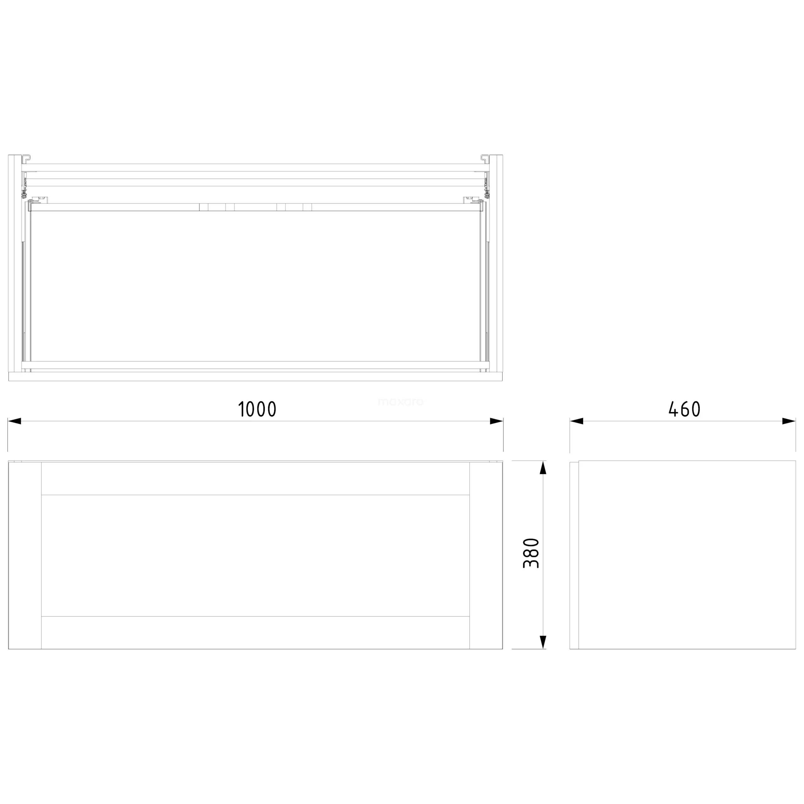 Modulo Badkamermeubel Met Wastafel | 100 Cm Eiken Kader Front Mineraalmarmer 1 Lade 7 Modulo Badkamermeubel Met Wastafel | 100 Cm Eiken Kader Front Mineraalmarmer 1 Lade - Afbeelding 7