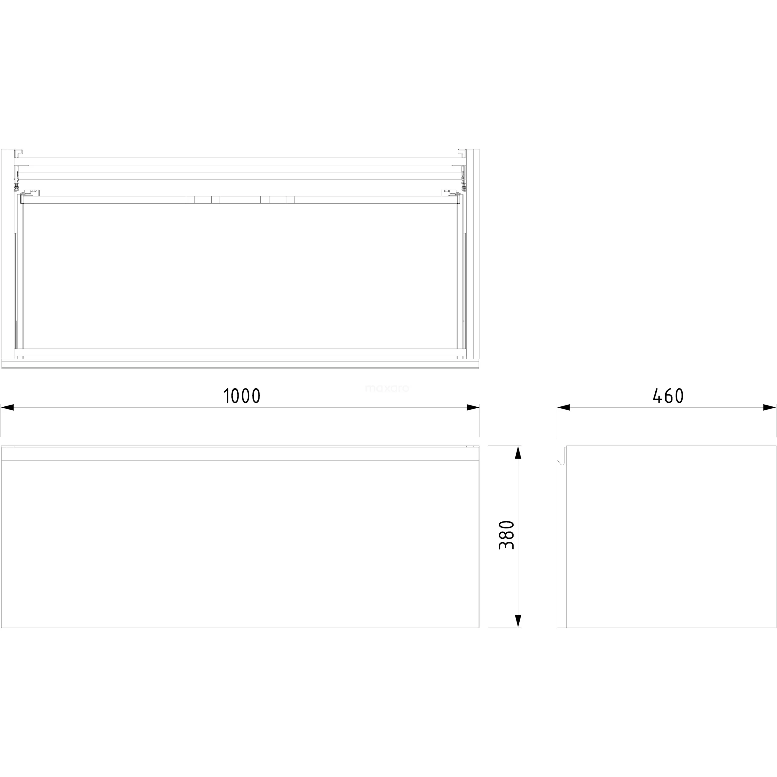 Modulo Badkamermeubel Met Wastafel | 100 Cm Hoogglans Wit Greeploos Front Mineraalmarmer 1 Lade 7 Modulo Badkamermeubel Met Wastafel | 100 Cm Hoogglans Wit Greeploos Front Mineraalmarmer 1 Lade - Afbeelding 7