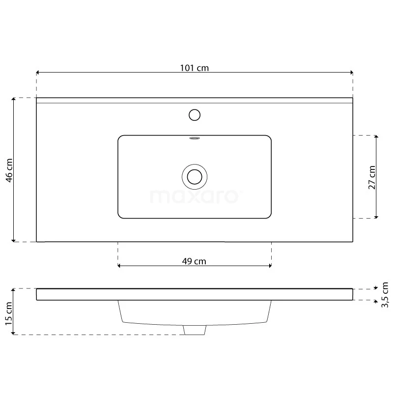Modulo Badkamermeubel Met Wastafel | 100 Cm Hoogglans Wit Lamel Front Keramiek 2 Lades Onder Elkaar 6 Modulo Badkamermeubel Met Wastafel | 100 Cm Hoogglans Wit Lamel Front Keramiek 2 Lades Onder Elkaar - Afbeelding 6