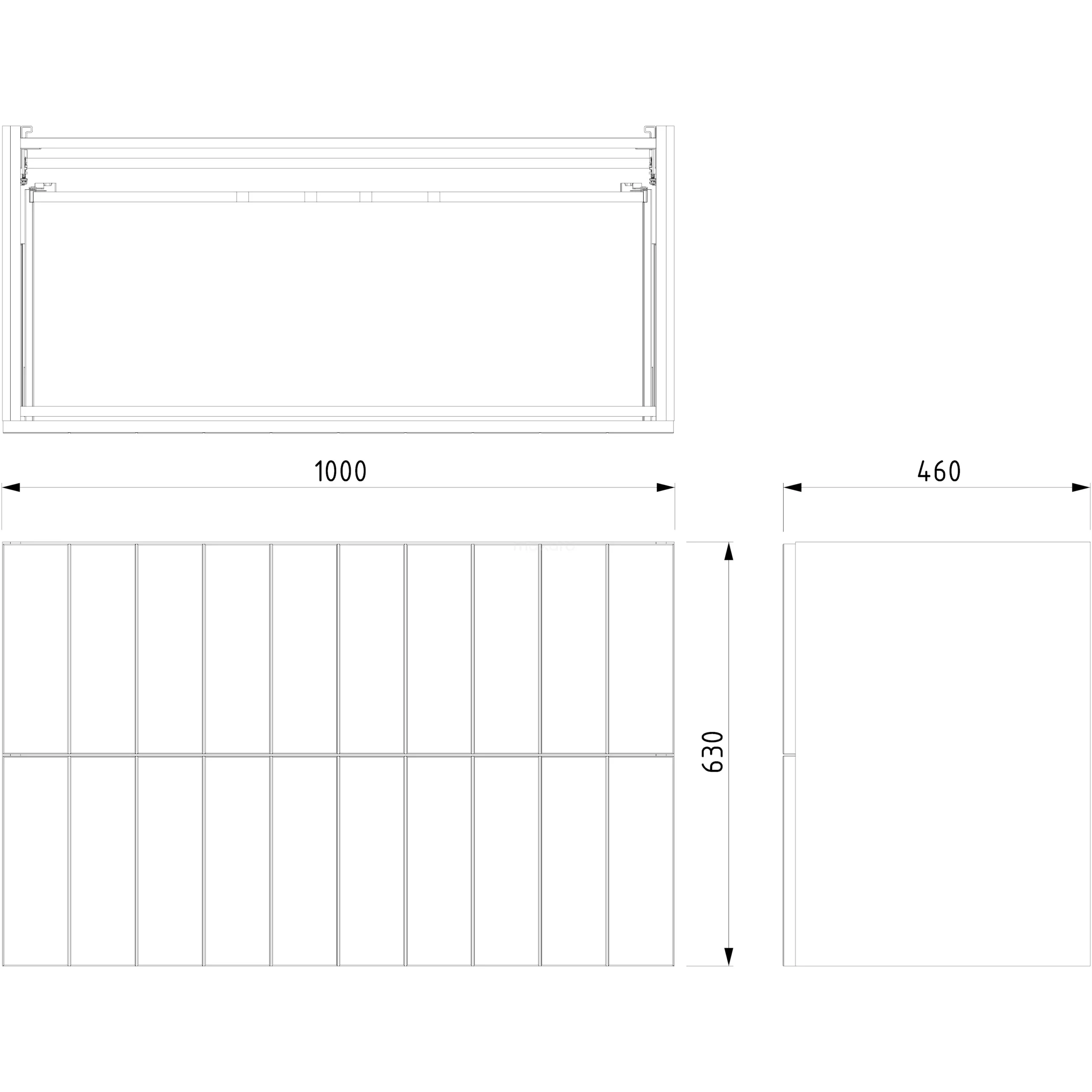 Modulo Badkamermeubel Met Wastafel | 100 Cm Hoogglans Wit Lamel Front Keramiek 2 Lades Onder Elkaar 7 Modulo Badkamermeubel Met Wastafel | 100 Cm Hoogglans Wit Lamel Front Keramiek 2 Lades Onder Elkaar - Afbeelding 7